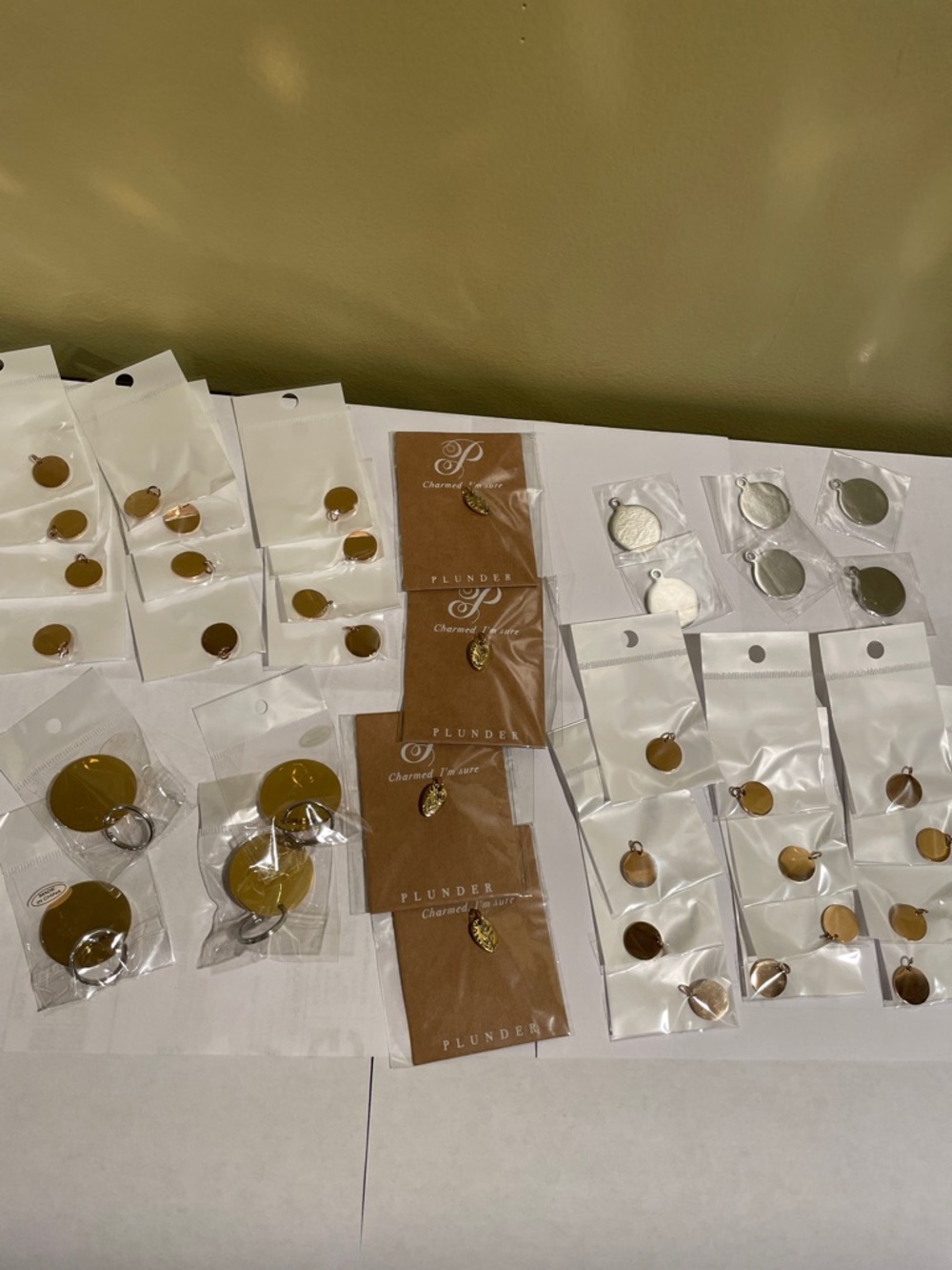 38 Piece Gold Tone and Silver Tone Costume Jewelry Making Charms